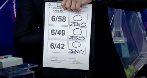Screen grab of PCSO lotto results from live stream on September 10 2024